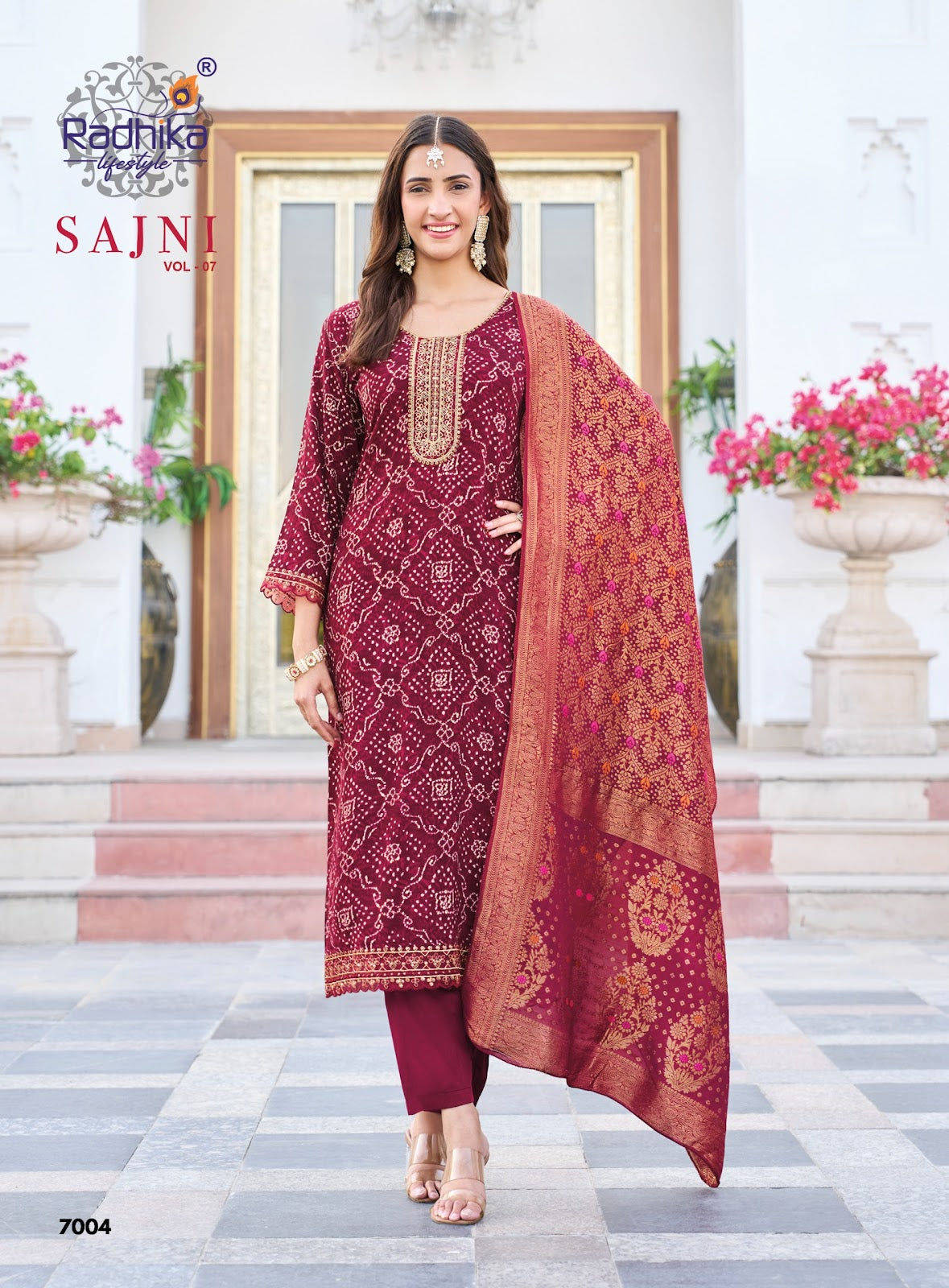 Sajni Vol 7 Radhika Lifestyle Reyon Readymade Pant Style Suits Manufacturer India