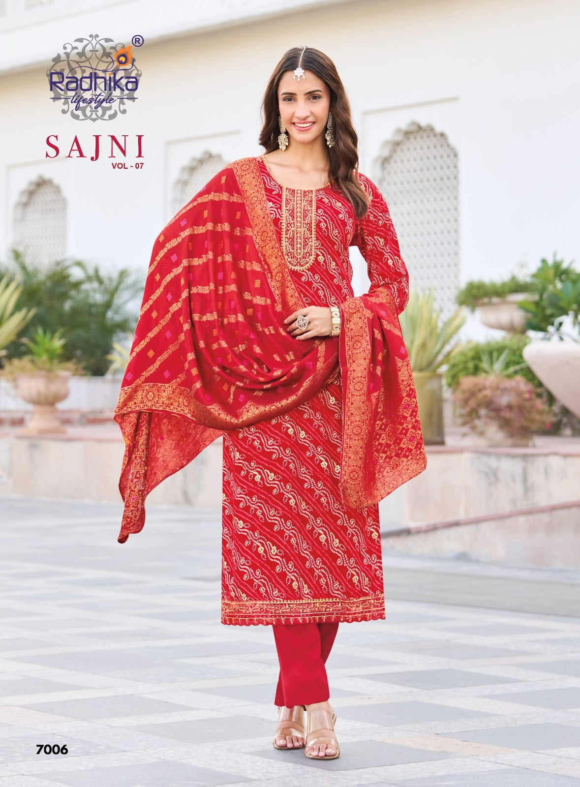 Sajni Vol 7 Radhika Lifestyle Reyon Readymade Pant Style Suits Manufacturer India