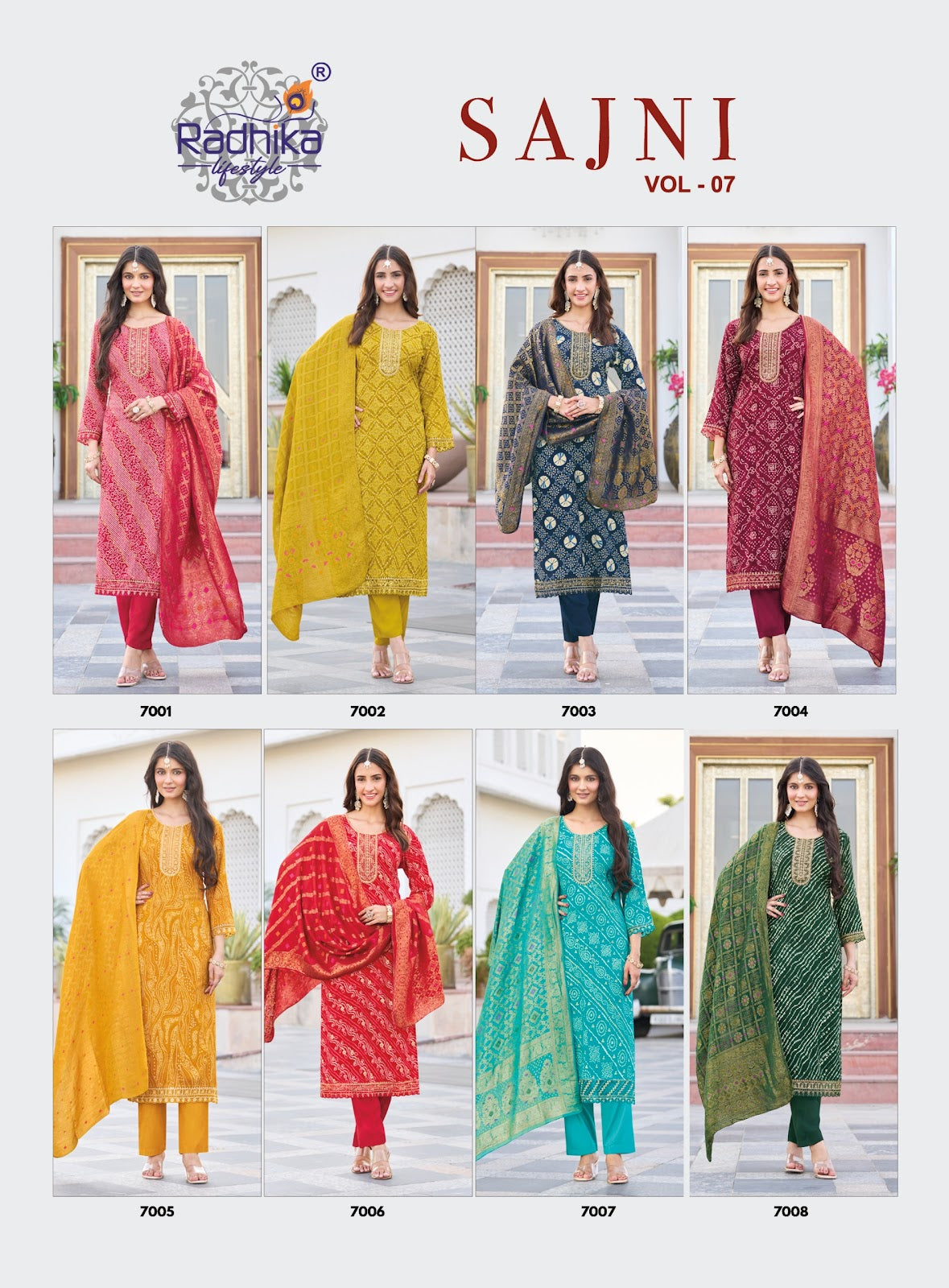 Sajni Vol 7 Radhika Lifestyle Reyon Readymade Pant Style Suits Manufacturer India