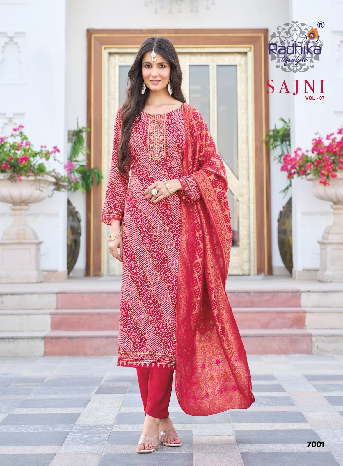 Sajni Vol 7 Radhika Lifestyle Reyon Readymade Pant Style Suits Manufacturer India