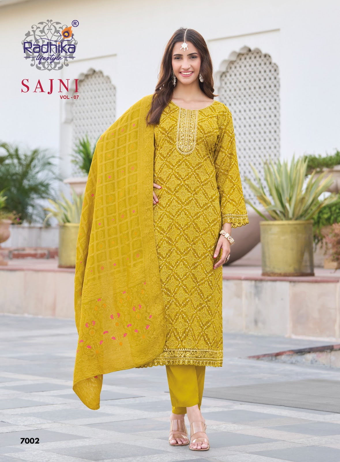 Sajni Vol 7 Radhika Lifestyle Reyon Readymade Pant Style Suits Manufacturer India