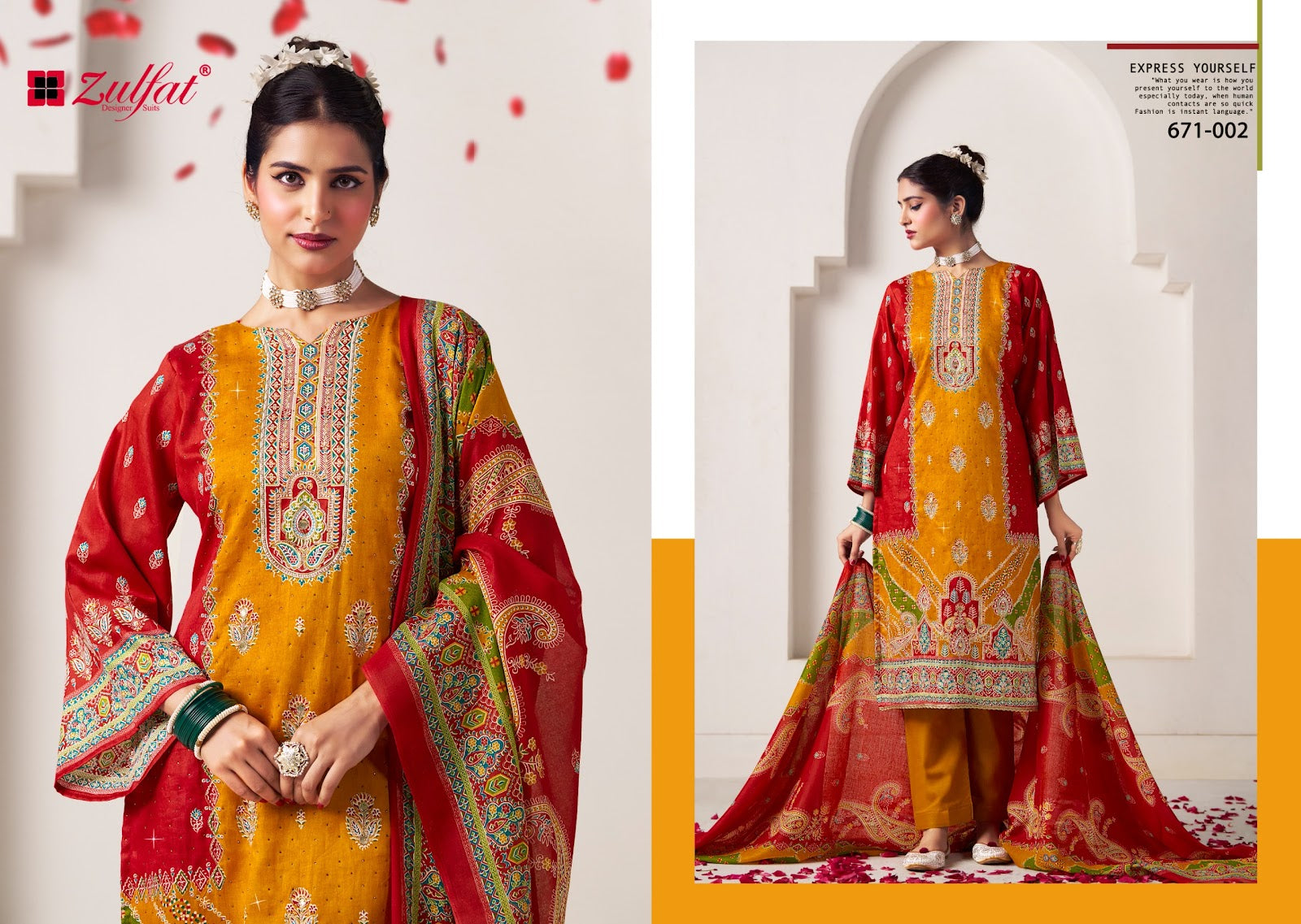 Sajni Vol 8 Zulfat Designer Jam Cotton Karachi Salwar Suits Supplier