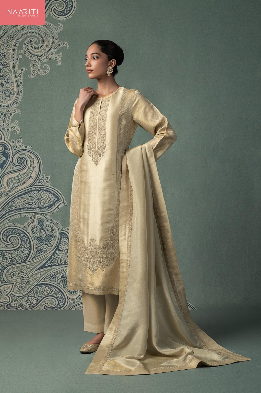 Sajvi Naariti Silk Pant Style Suits Supplier Ahmedabad