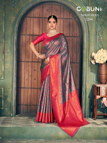 Sakhi 1201-1204 Gobuni Silk Sarees Exporter India
