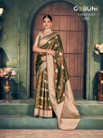 Sakhi 1201-1204 Gobuni Silk Sarees Exporter India