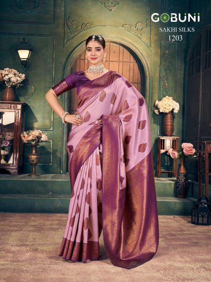 Sakhi 1201-1204 Gobuni Silk Sarees Exporter India