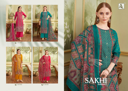 Sakhi Edition 7 Alok Pure Zam Pant Style Suits Manufacturer Ahmedabad