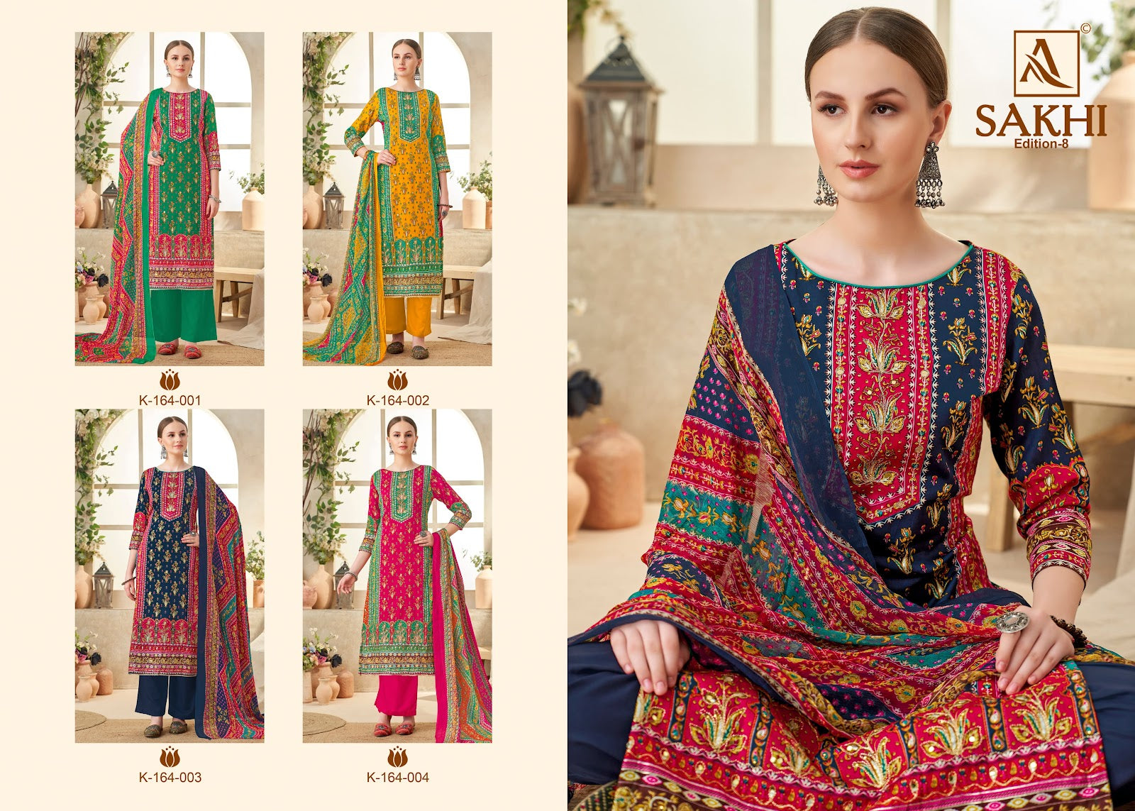 Sakhi Edition 8 Alok Pure Zam Pant Style Suits Supplier India