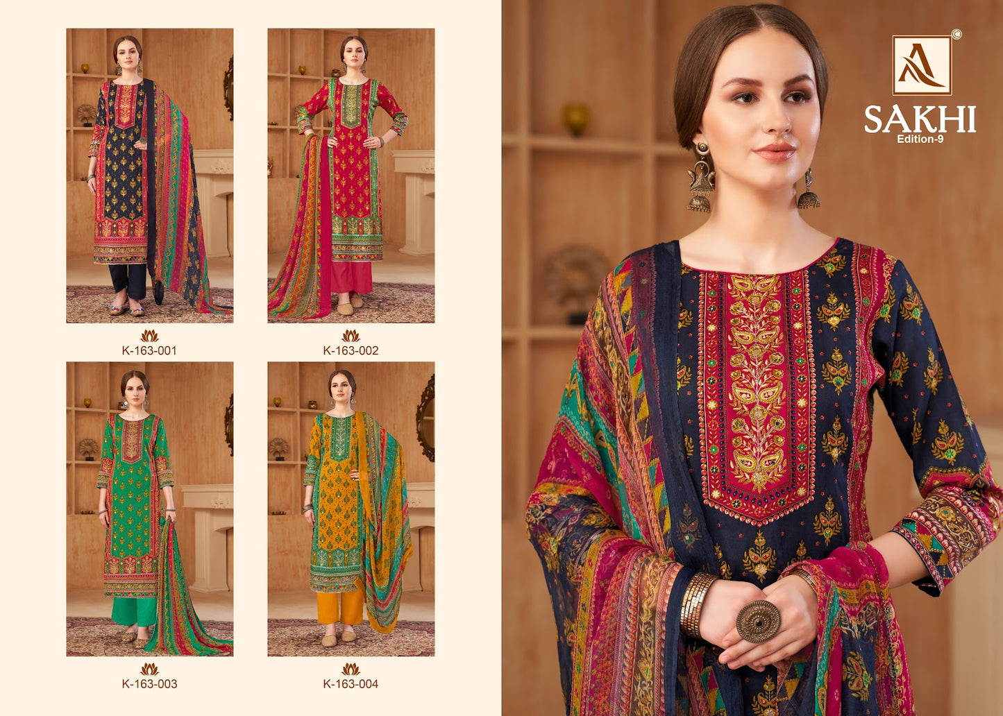 Sakhi Edition 9 Alok Zam Pant Style Suits Wholesale Price
