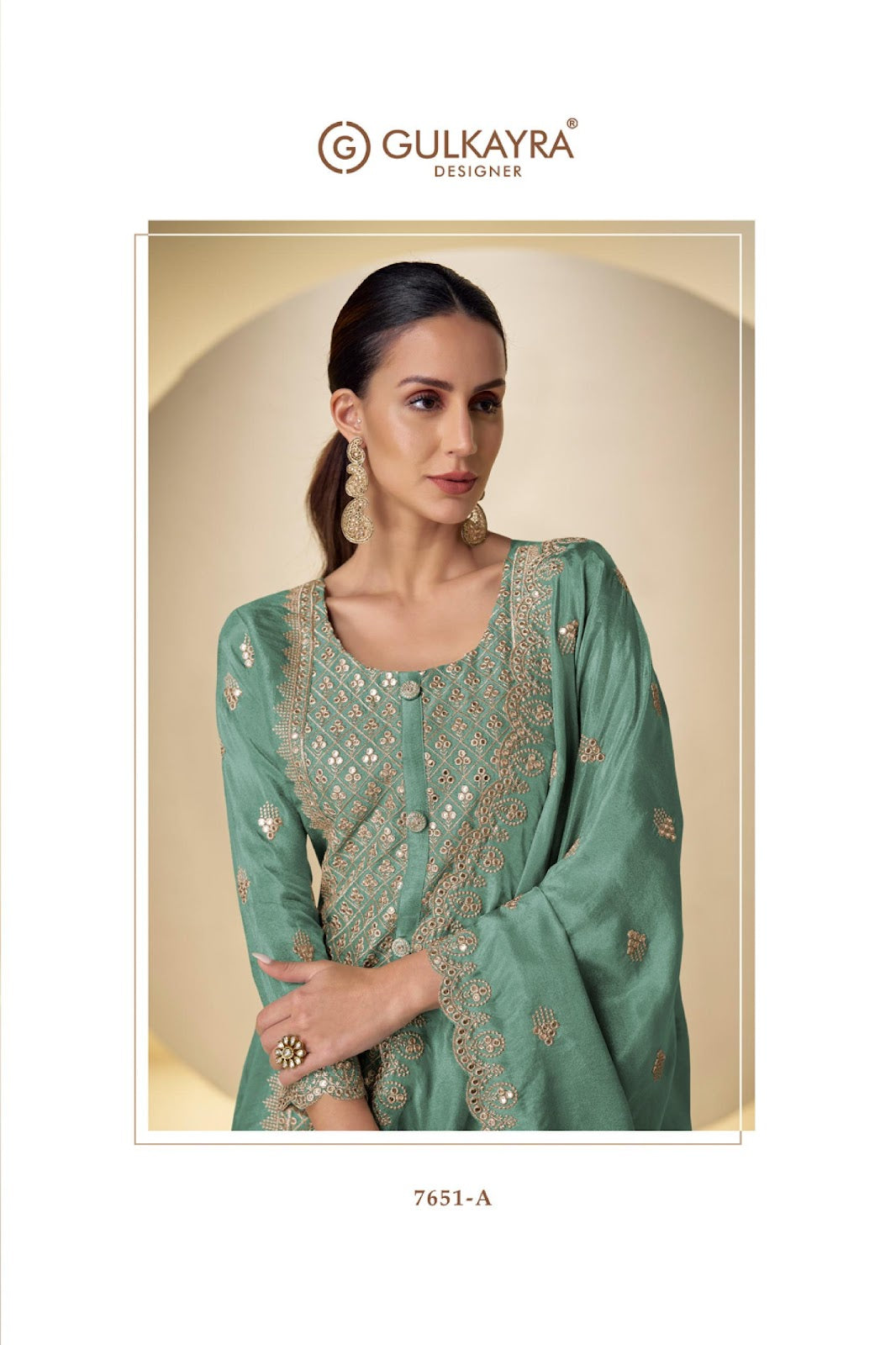 Sakhi Gulkayra Designer Shimmer Silk Readymade Plazzo Style Suits Wholesale Price