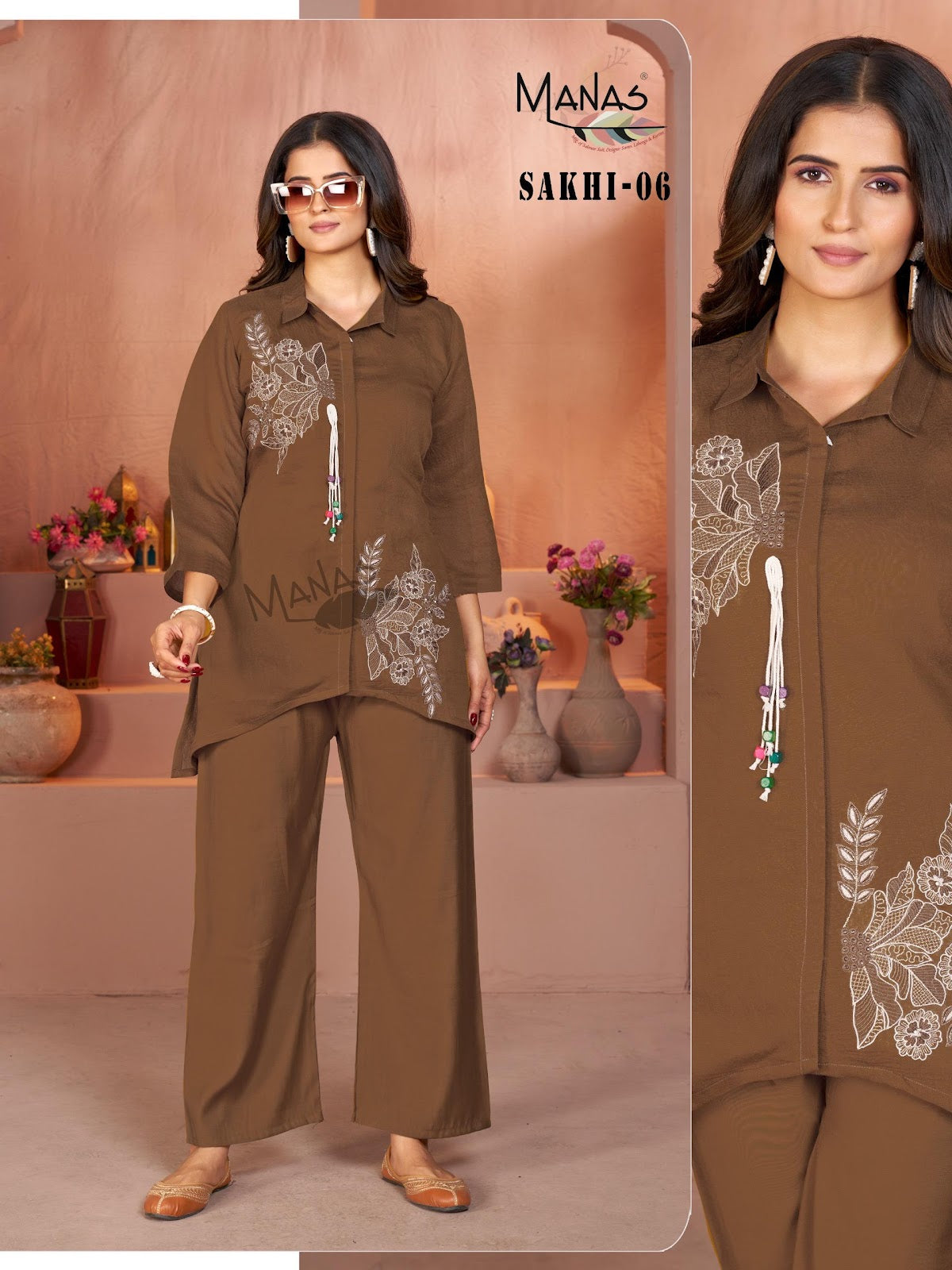Sakhi Manas Coral Co Ord Set Wholesaler Gujarat