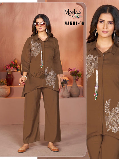Sakhi Manas Coral Co Ord Set Wholesaler Gujarat