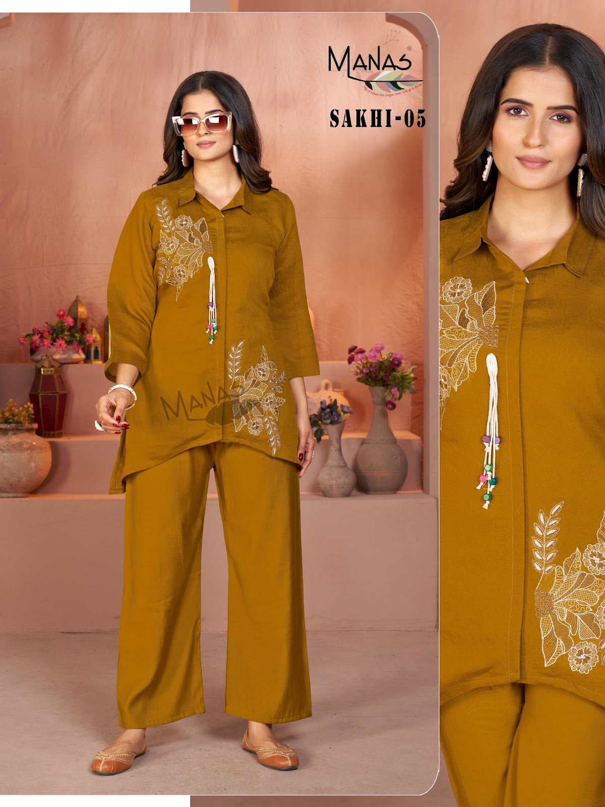 Sakhi Manas Coral Co Ord Set Wholesaler Gujarat