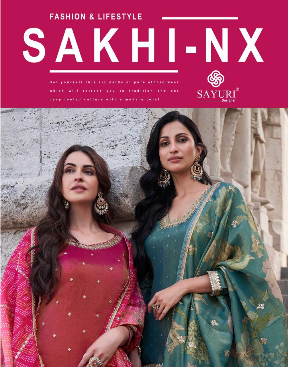 Sakhi Nx Sayuri Simmer Readymade Sharara Suits Manufacturer India