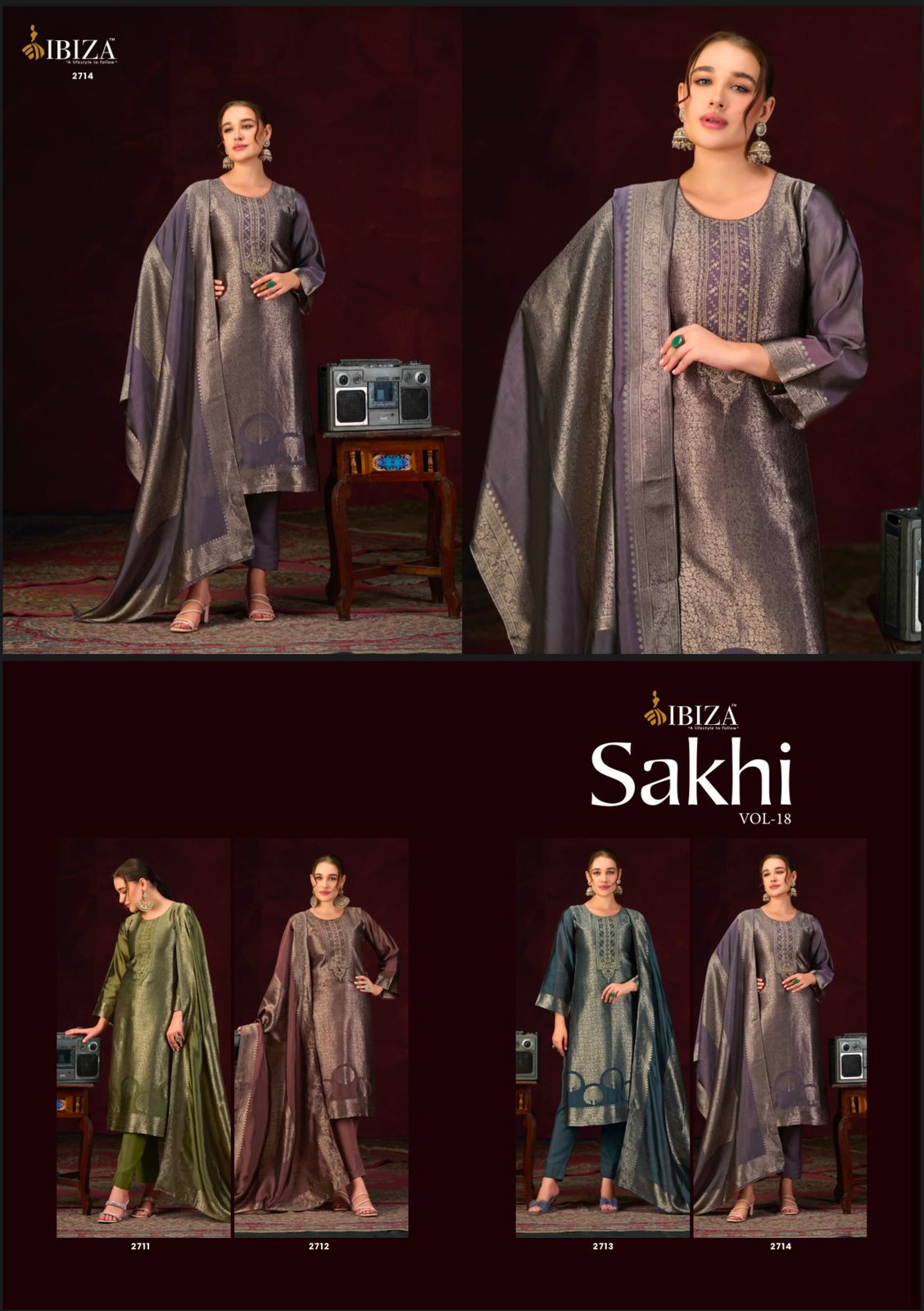 Sakhi Vol 18 Ibiza Banglori Silk Pant Style Suits Manufacturer Gujarat