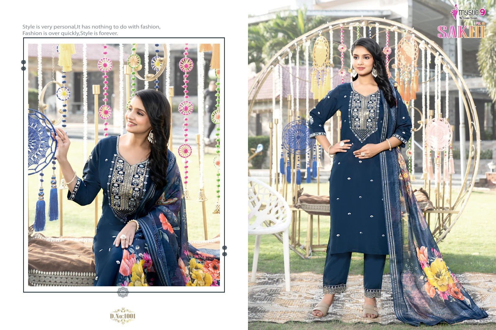 Sakhi Vol 1 Mystic 9 Roman Silk Readymade Pant Style Suits Manufacturer India