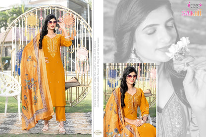 Sakhi Vol 1 Mystic 9 Roman Silk Readymade Pant Style Suits Manufacturer India