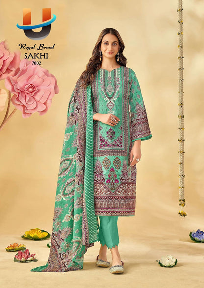 Sakhi Vol 7 Royal Brand Cotton Karachi Salwar Suits Wholesale