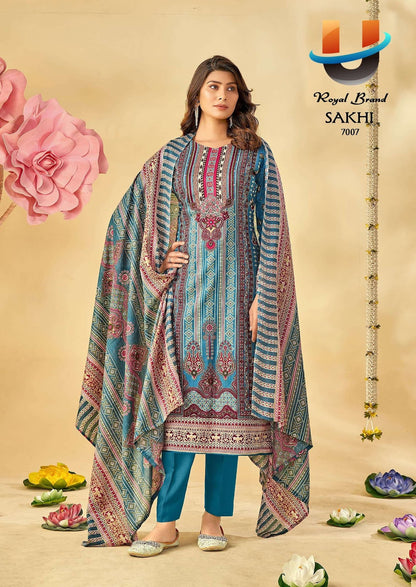 Sakhi Vol 7 Royal Brand Cotton Karachi Salwar Suits Wholesale