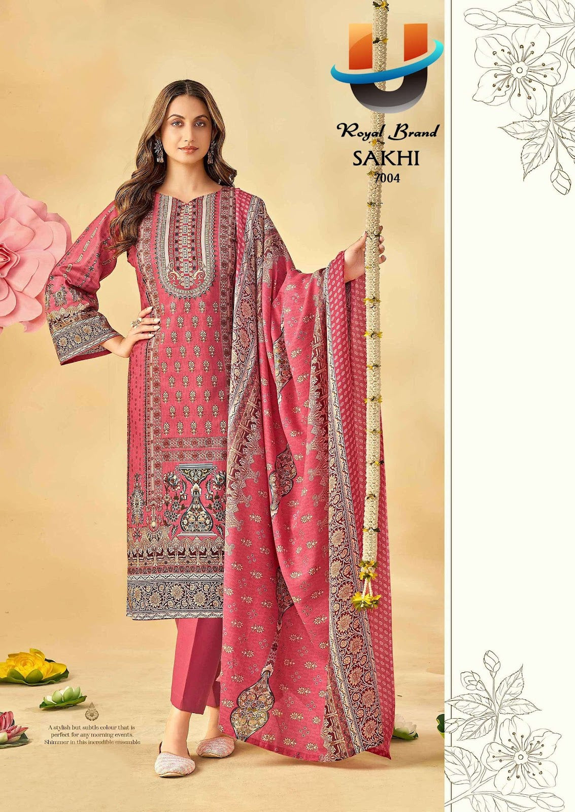 Sakhi Vol 7 Royal Brand Cotton Karachi Salwar Suits Wholesale