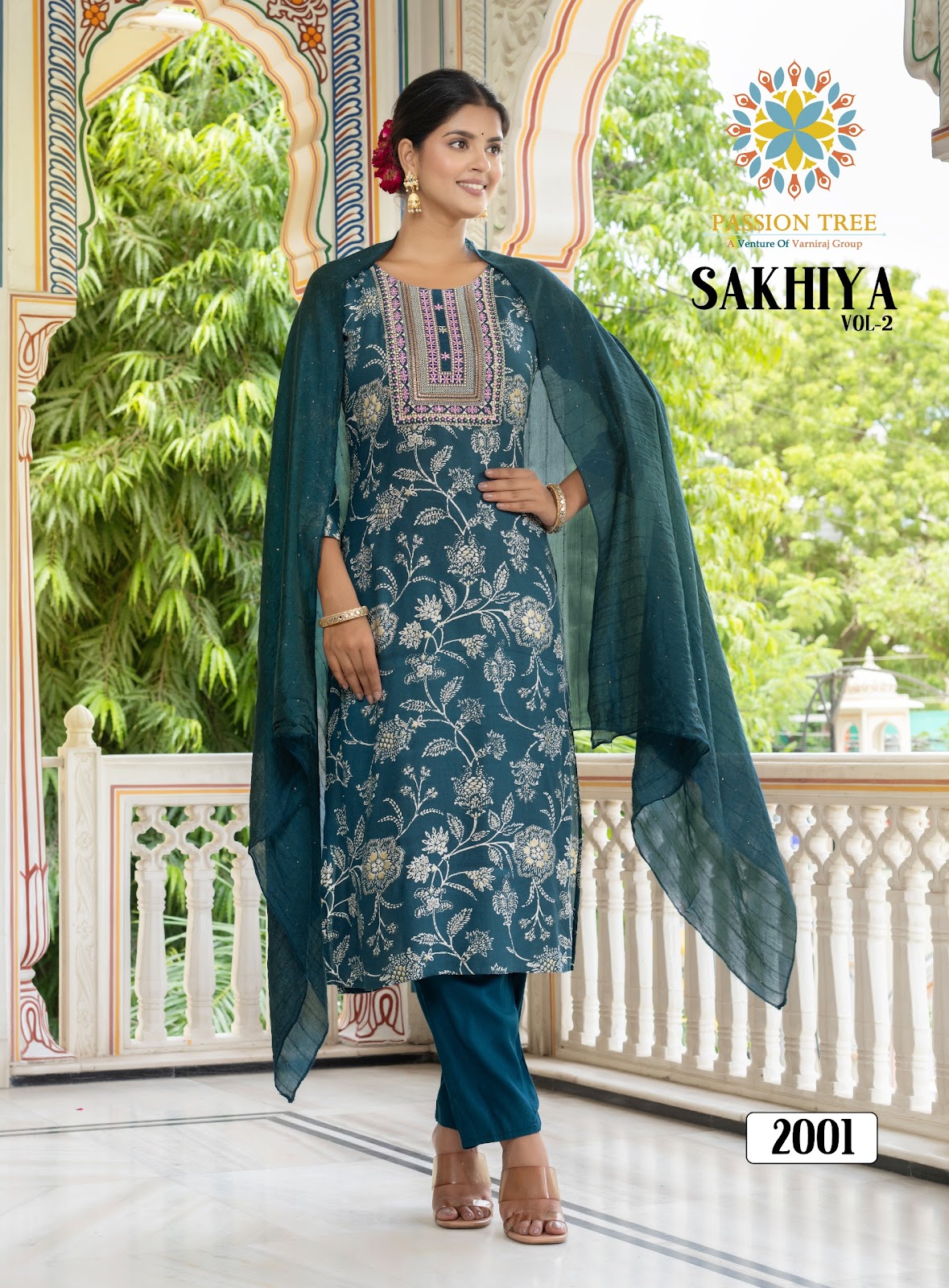 Sakhiya Vol 2 Passion Tree Heavy Rayon Readymade Pant Style Suits Wholesale Rate