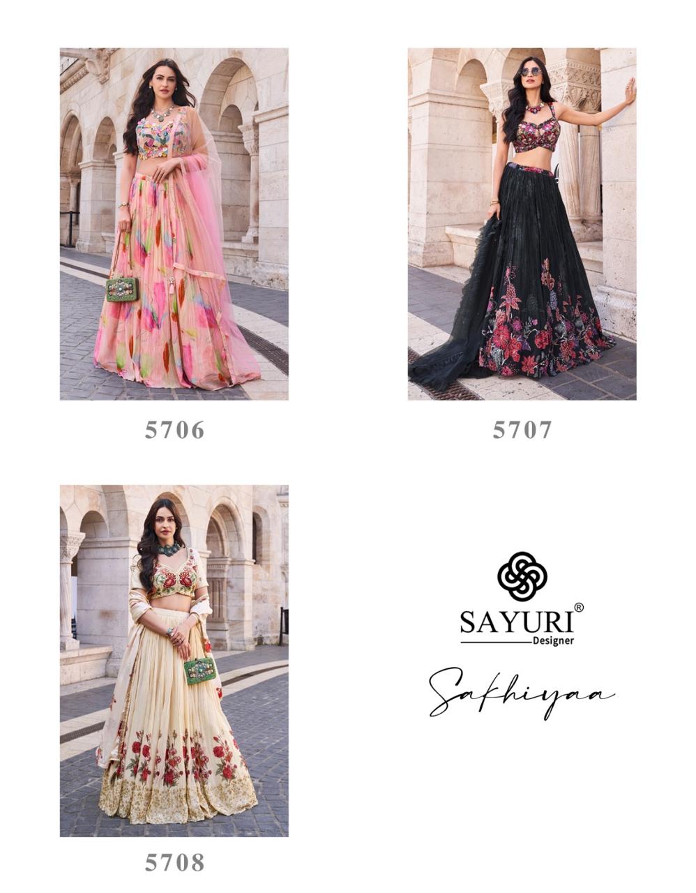 Sakhiyaa Sayuri Chinon Silk Readymade Lehenga Choli Exporter India