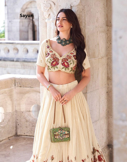 Sakhiyaa Sayuri Chinon Silk Readymade Lehenga Choli Exporter India