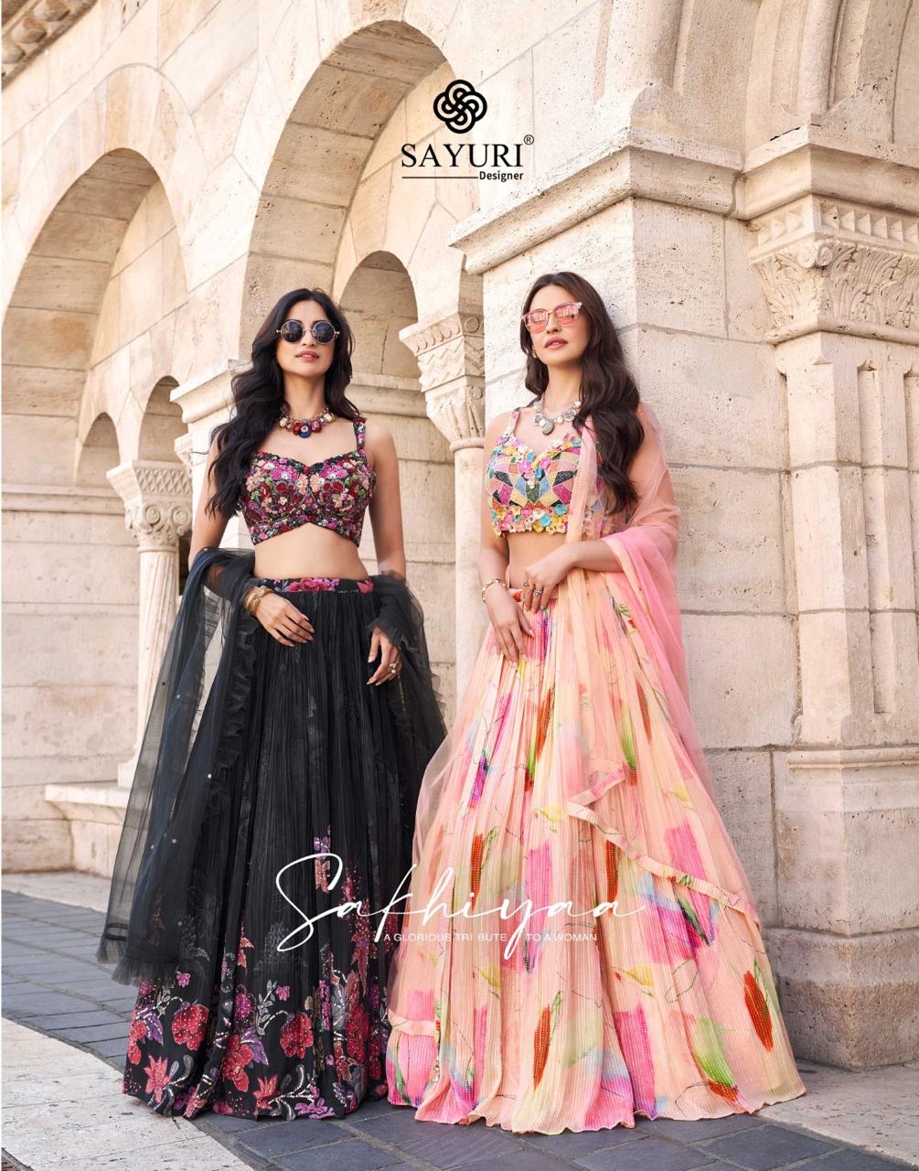 Sakhiyaa Sayuri Chinon Silk Readymade Lehenga Choli Exporter India