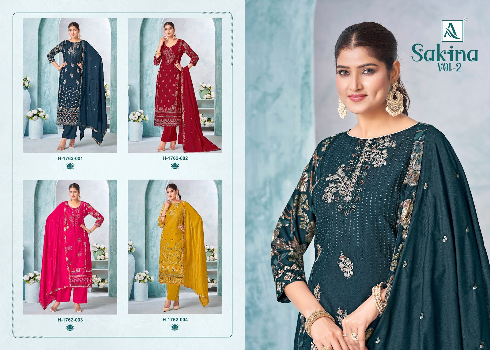 Sakina Vol 2 Alok Viscose Karachi Salwar Suits Manufacturer
