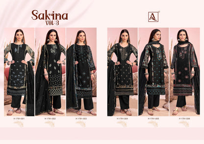 Sakina Vol 3 Black Special Alok Reyon Karachi Salwar Suits Wholesaler India