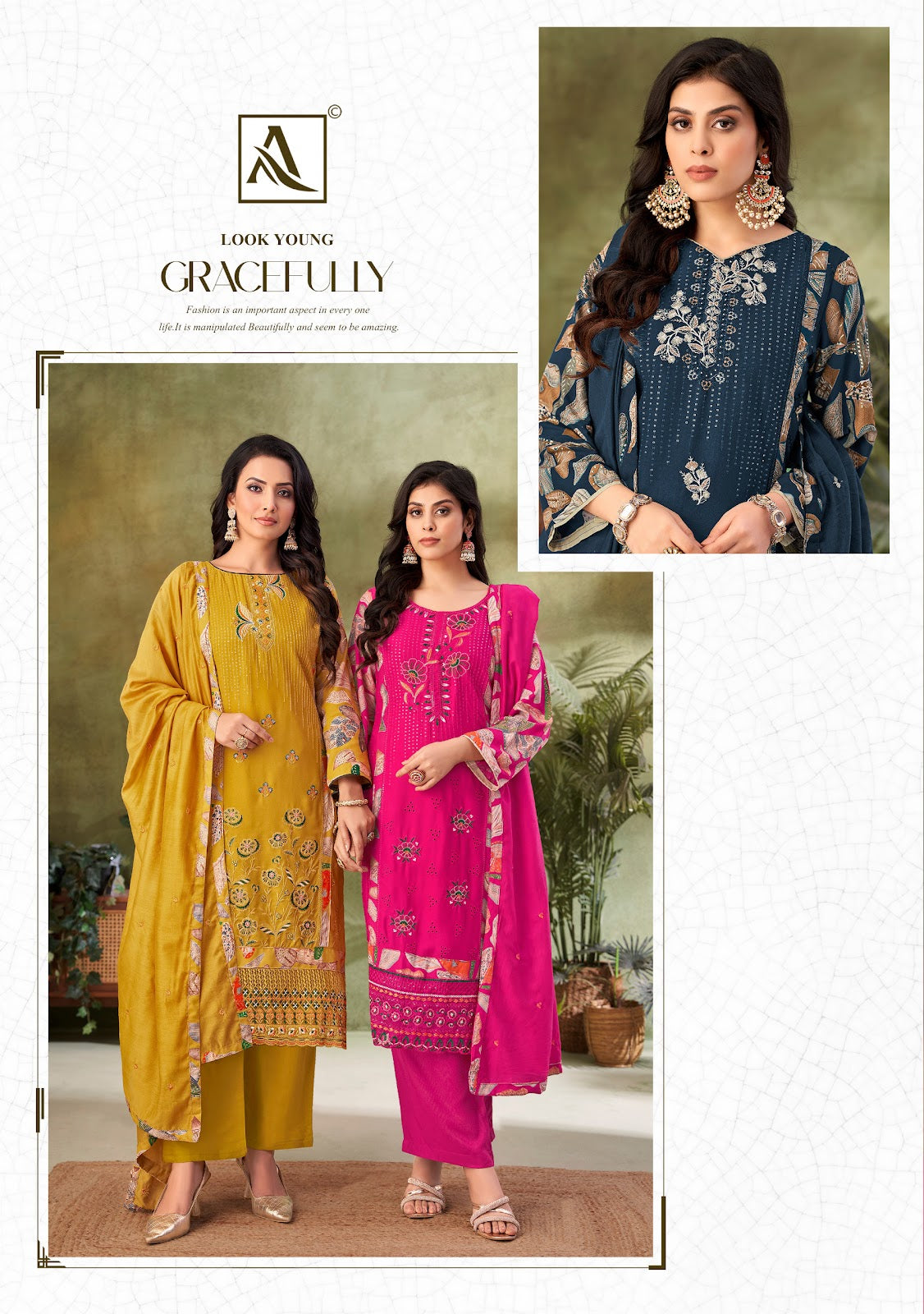 Sakina Vol 4 Alok Viscose Reyon Karachi Salwar Suits Wholesale Price