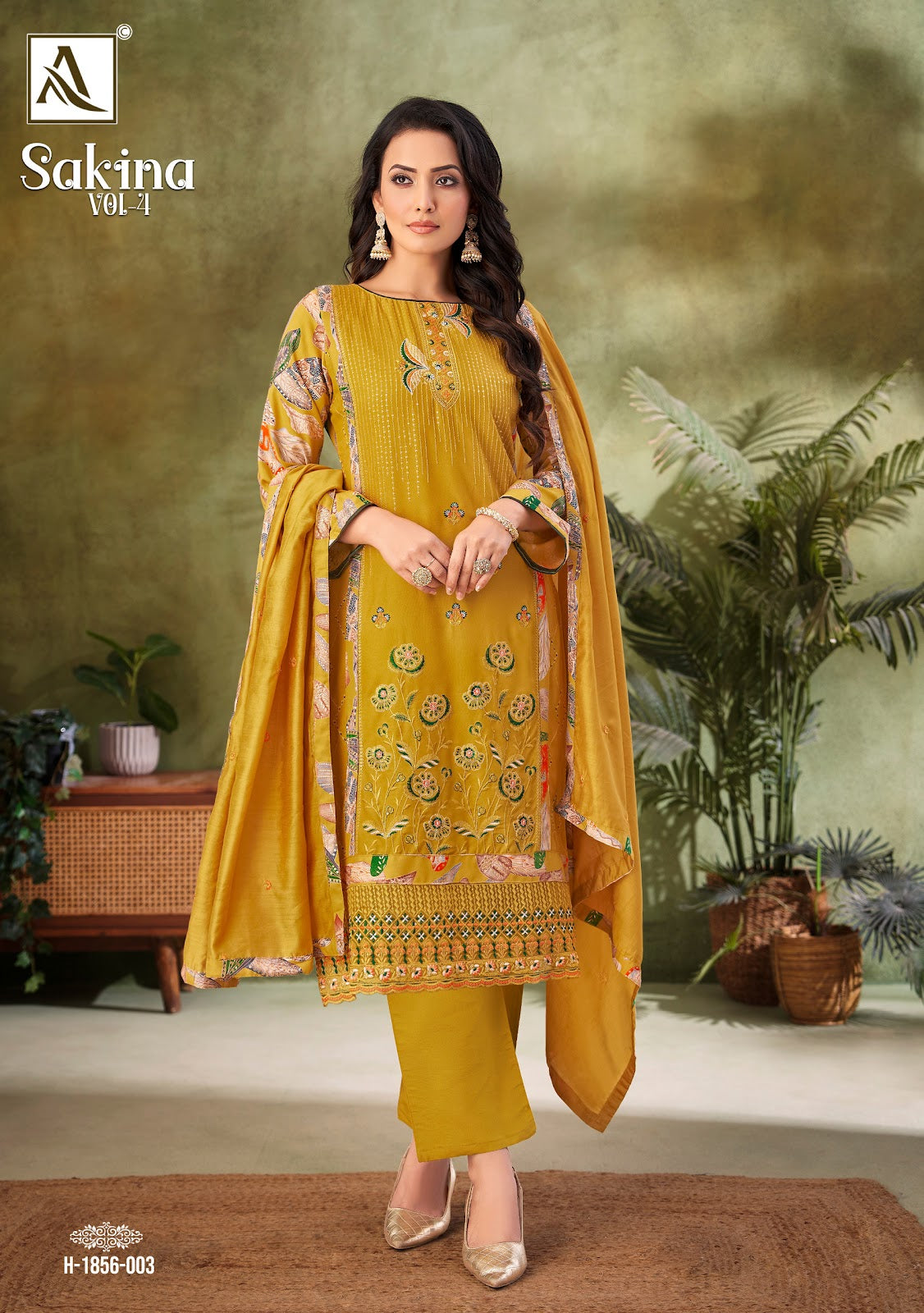 Sakina Vol 4 Alok Viscose Reyon Karachi Salwar Suits Wholesale Price