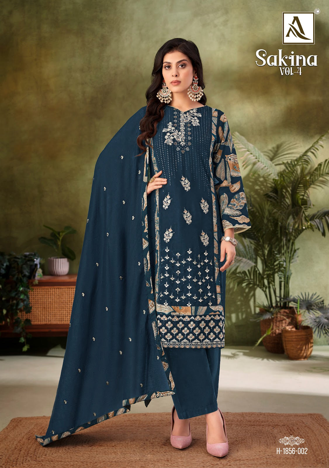 Sakina Vol 4 Alok Viscose Reyon Karachi Salwar Suits Wholesale Price