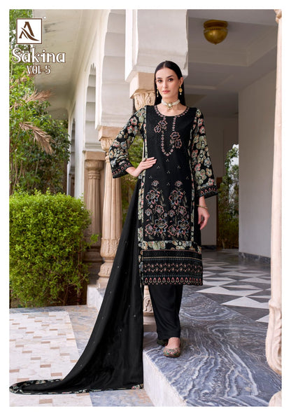 Sakina Vol 5 Alok Viscose Reyon Karachi Salwar Suits Wholesale Price