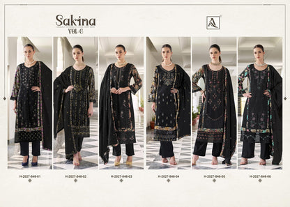 Sakina Vol 6 Black Special Alok Viscose Reyon Karachi Salwar Suits Supplier