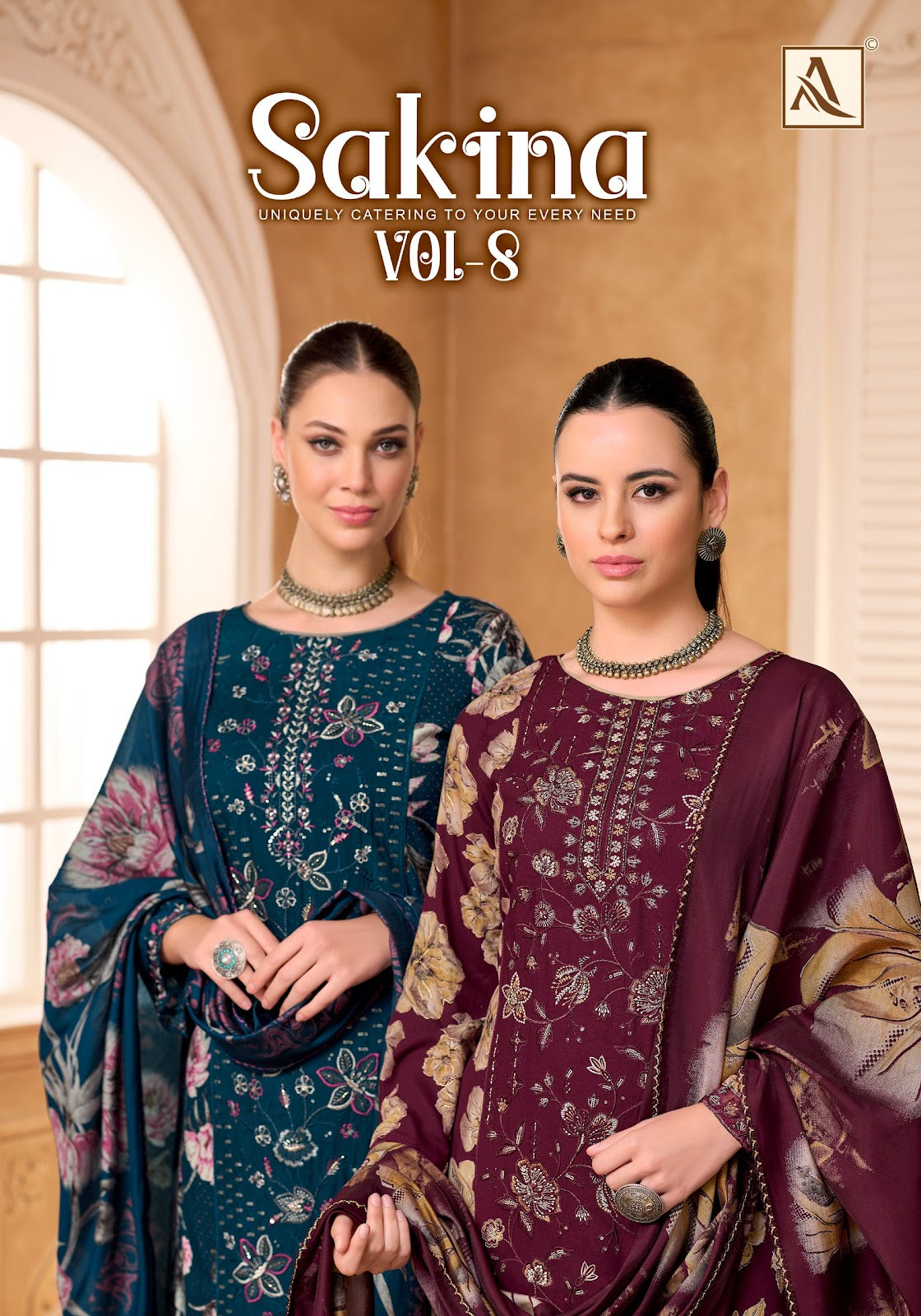 Sakina Vol 8 Alok Viscose Reyon Karachi Salwar Suits Exporter