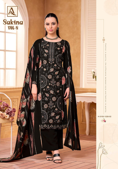 Sakina Vol 8 Alok Viscose Reyon Karachi Salwar Suits Exporter