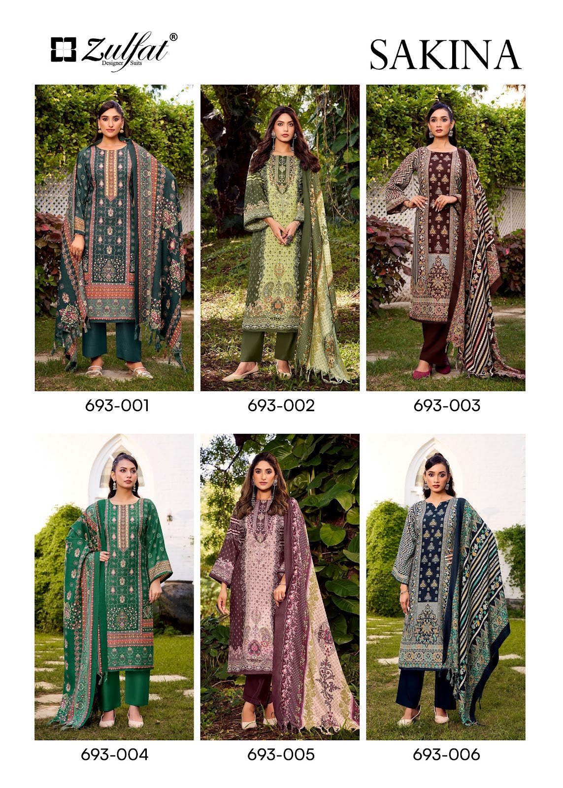 Sakina Zulfat Designer Woolen Karachi Pashmina Salwar Suits Supplier India