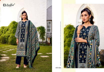 Sakina Zulfat Designer Woolen Karachi Pashmina Salwar Suits Supplier India