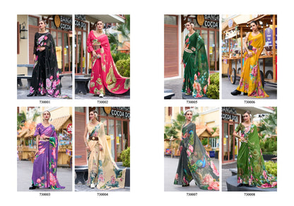 Sakira 730001-730008 Rajpath Georgette Sarees Exporter