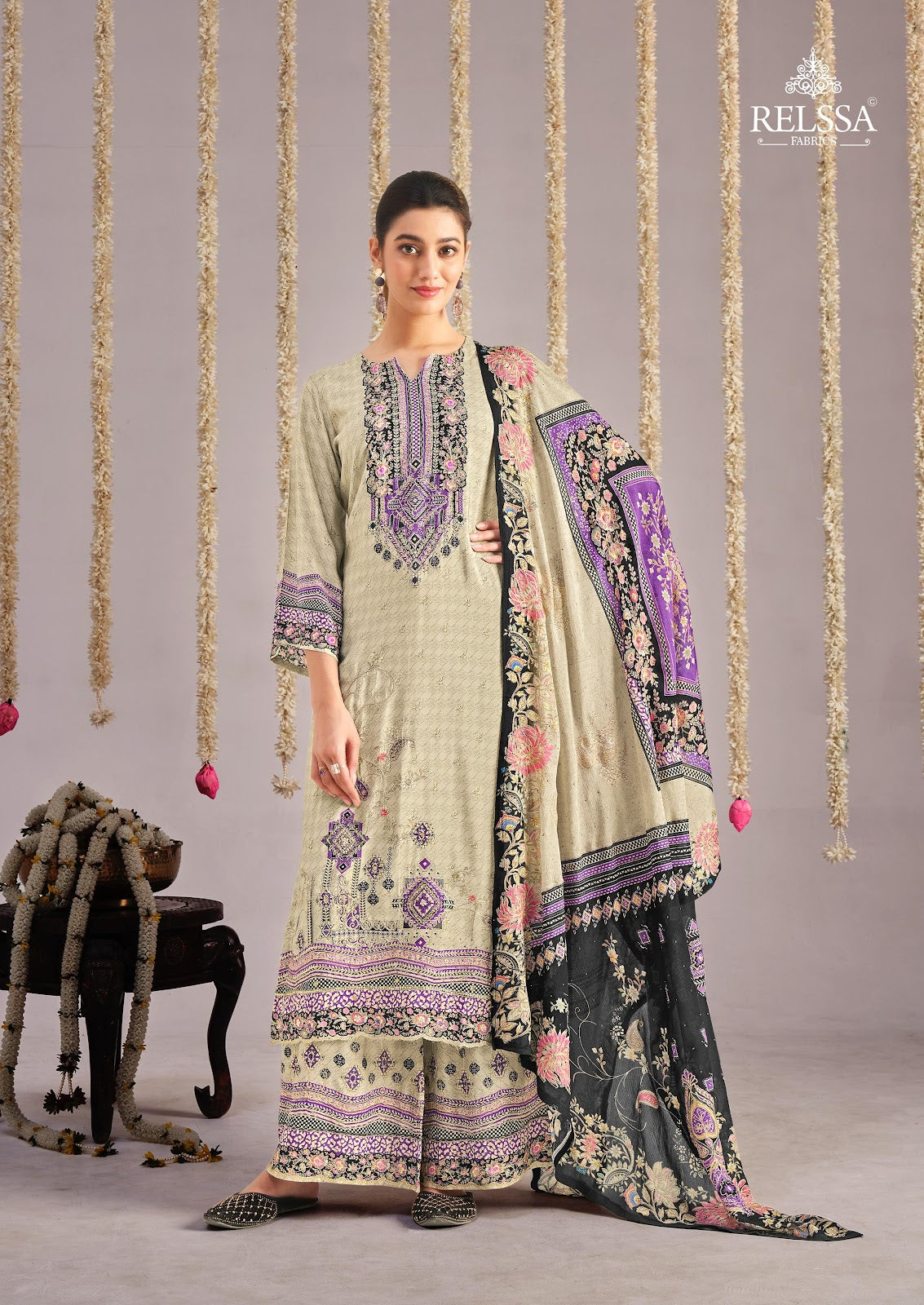 Sakshi 9 Relssa Fabrics Plazzo Style Suits Wholesale Price