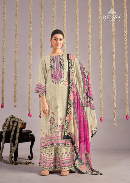 Sakshi 9 Relssa Fabrics Plazzo Style Suits Wholesale Price