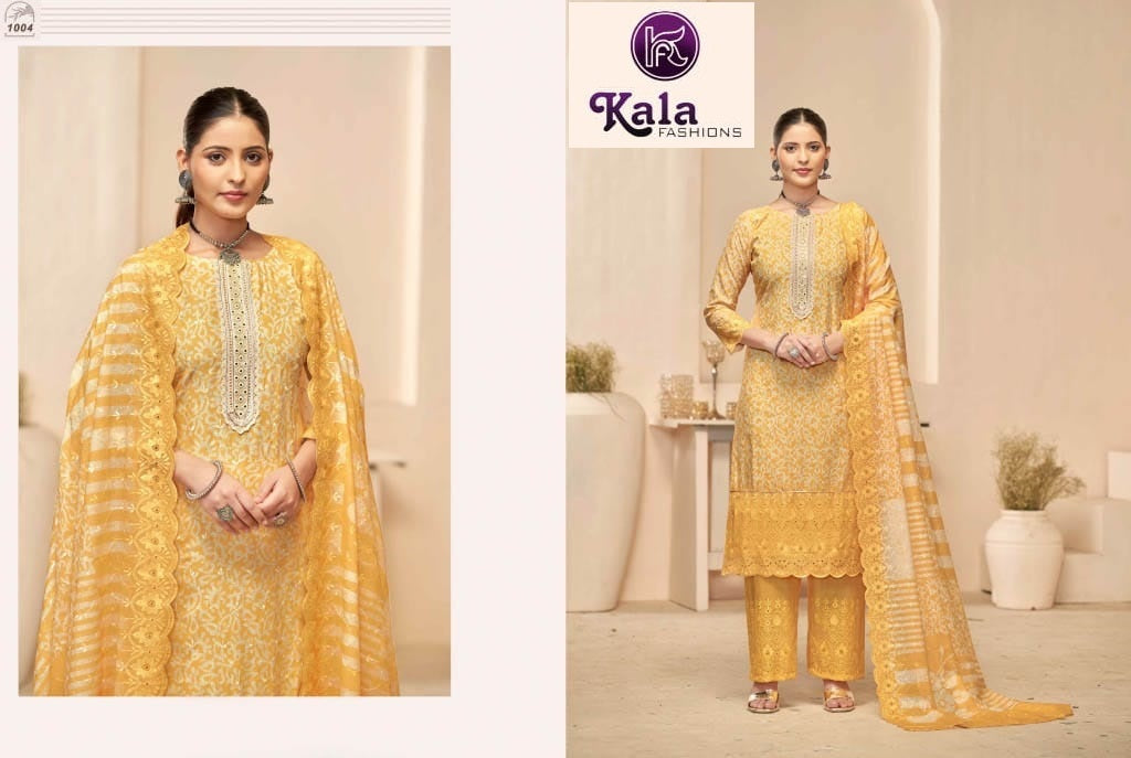 Sakshi Kala Fashion Pc Cotton Plazzo Style Suits Supplier India