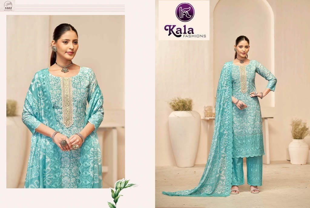 Sakshi Kala Fashion Pc Cotton Plazzo Style Suits Supplier India