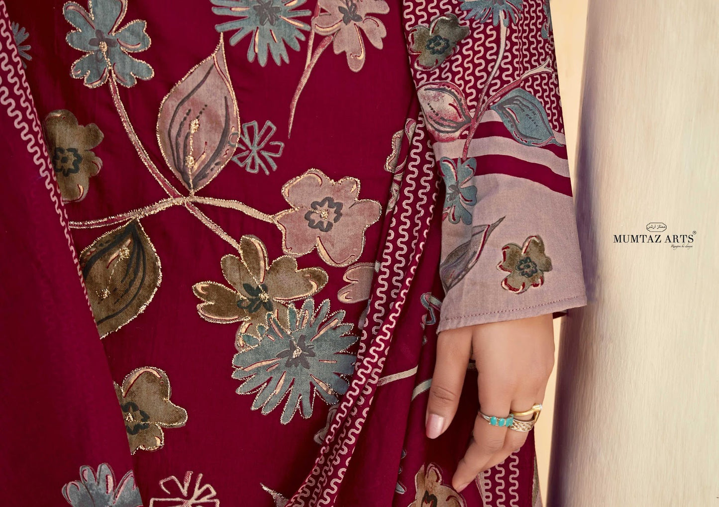 Sakshi Mumtaz Arts Jam Silk Karachi Salwar Suits Wholesaler Ahmedabad