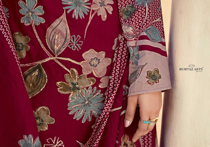 Sakshi Mumtaz Arts Jam Silk Karachi Salwar Suits Wholesaler Ahmedabad