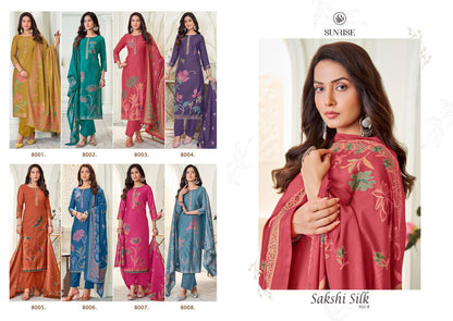Sakshi Silk Vol 8 Sunrise Modal Silk Pant Style Suits Wholesale Rate