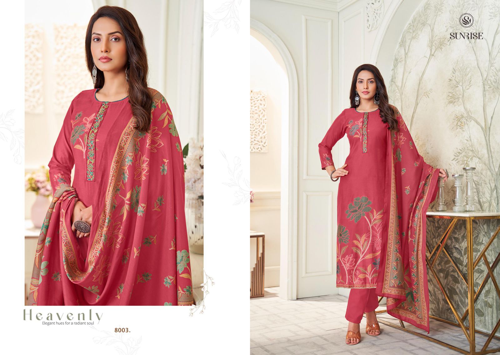 Sakshi Silk Vol 8 Sunrise Modal Silk Pant Style Suits Wholesale Rate
