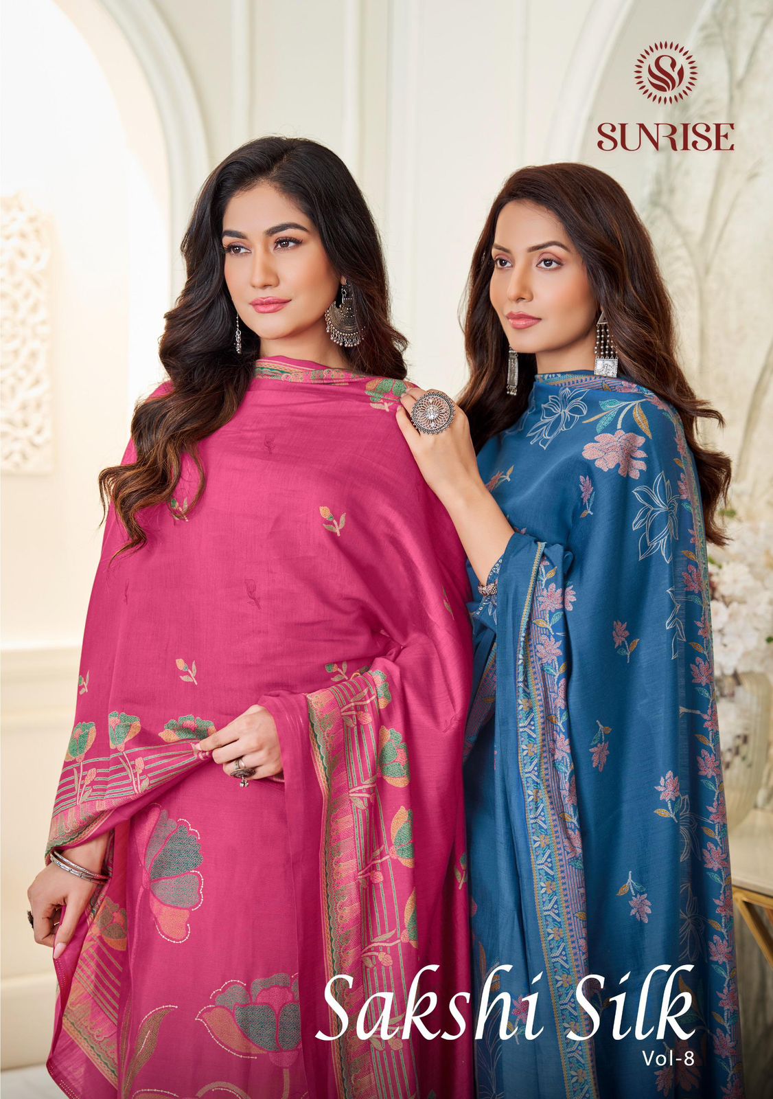 Sakshi Silk Vol 8 Sunrise Modal Silk Pant Style Suits Wholesale Rate
