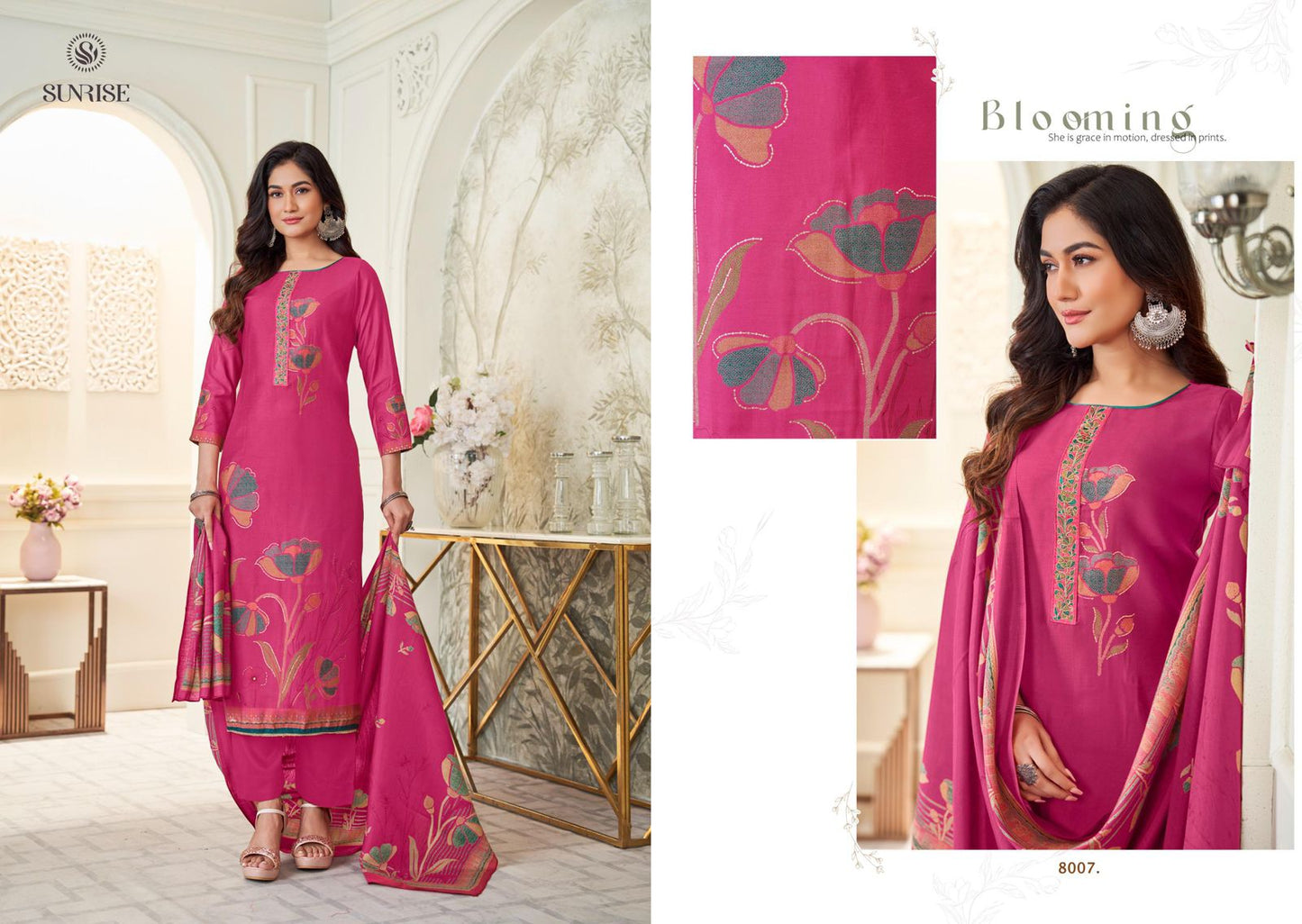 Sakshi Silk Vol 8 Sunrise Modal Silk Pant Style Suits Wholesale Rate